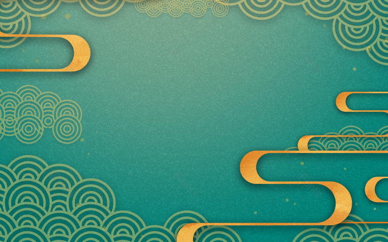 国潮绿色祥云纹路纹理装饰国风背景,插画/手绘图,插画/手绘图库,插画/手绘图下载,插画/手绘